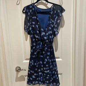 Blue flutter sleeve Armani Exchange Dress